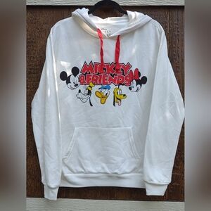 Kids white Disney "Mickey & Friends" hoodie.Size L (11-13)